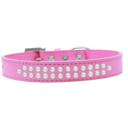 UNCONDITIONAL LOVE Two Row Pearl Dog CollarBright Pink Size 14 UN851302